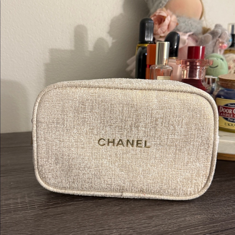 Chanel Gold Cosmetic Bag
